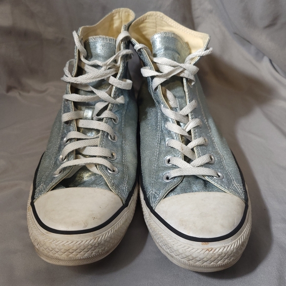 Metallic Light Blue Converse - Picture 3 of 8